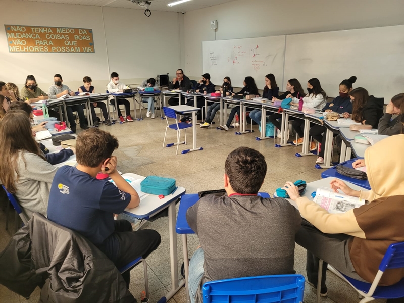 Roda de conversa com o 8º I