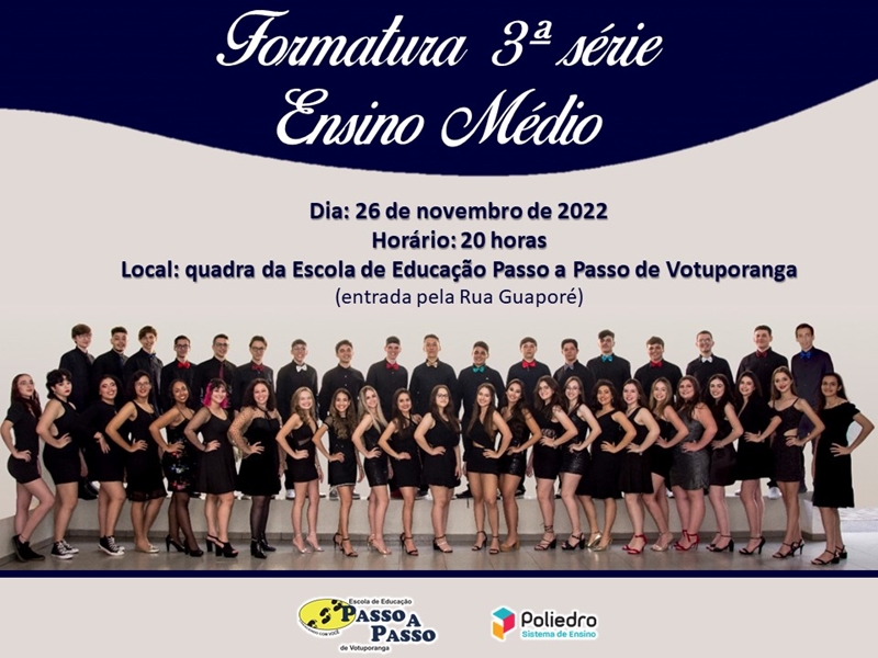 Formatura 3ª série Ensino Médio