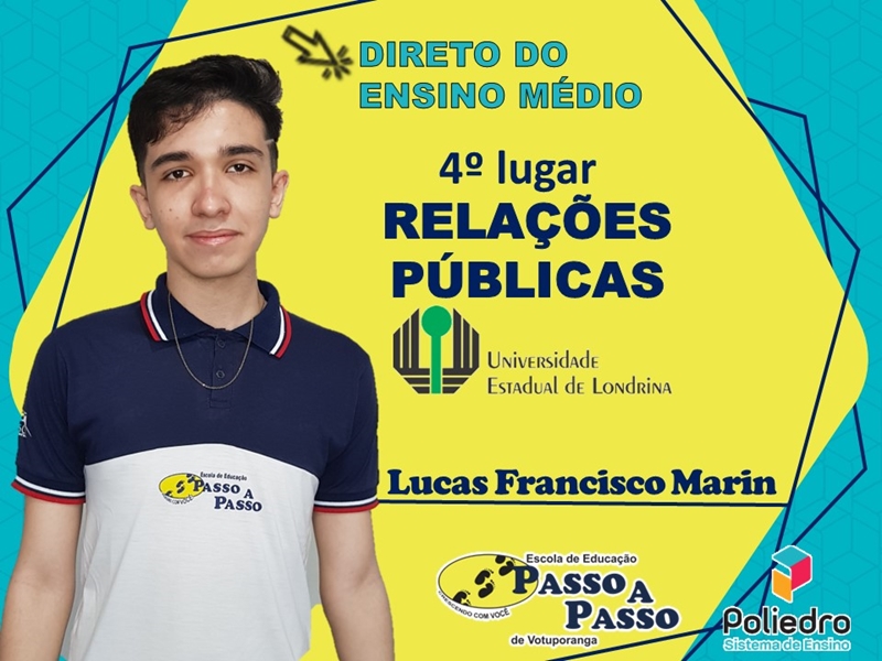 Parabéns Lucas Francisco Marin