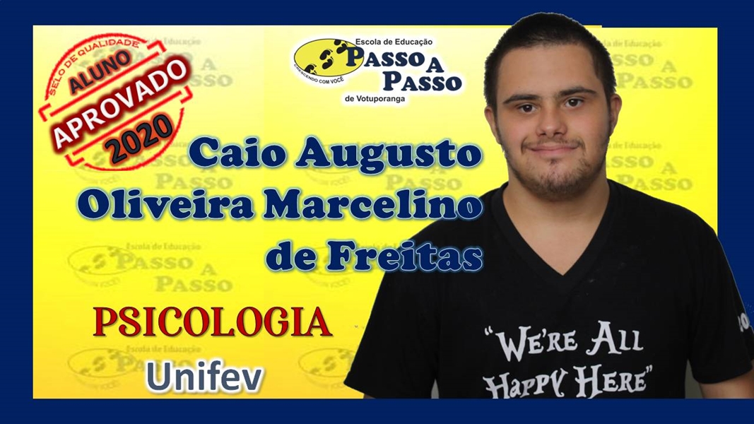 Parabéns Caio Augusto Oliveira Marcelino de Freitas