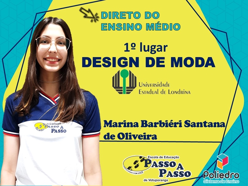 Parabéns Marina Barbiéri Santana de Oliveira