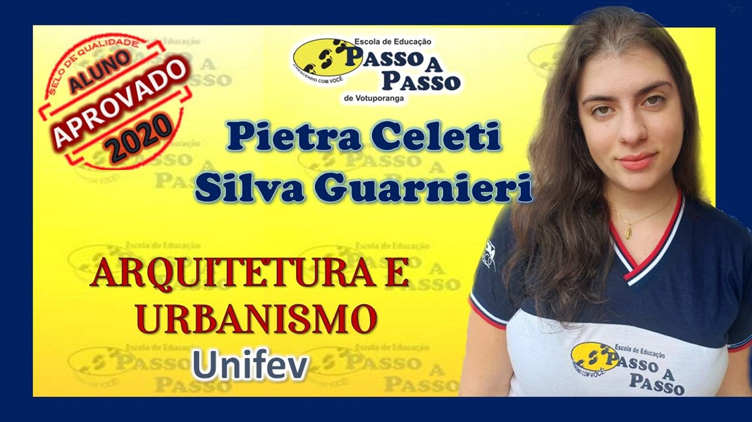 Parabéns Pietra Celeti Silva Guarnieri