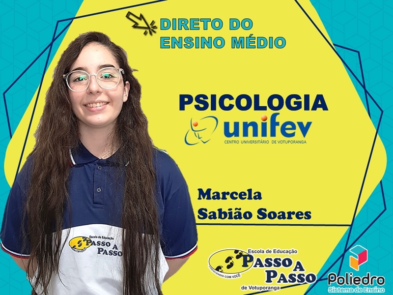 Parabéns Marcela Sabião Soares