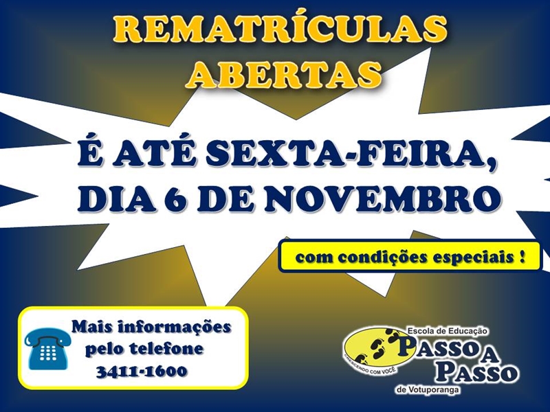 Rematrícula com condições especiais