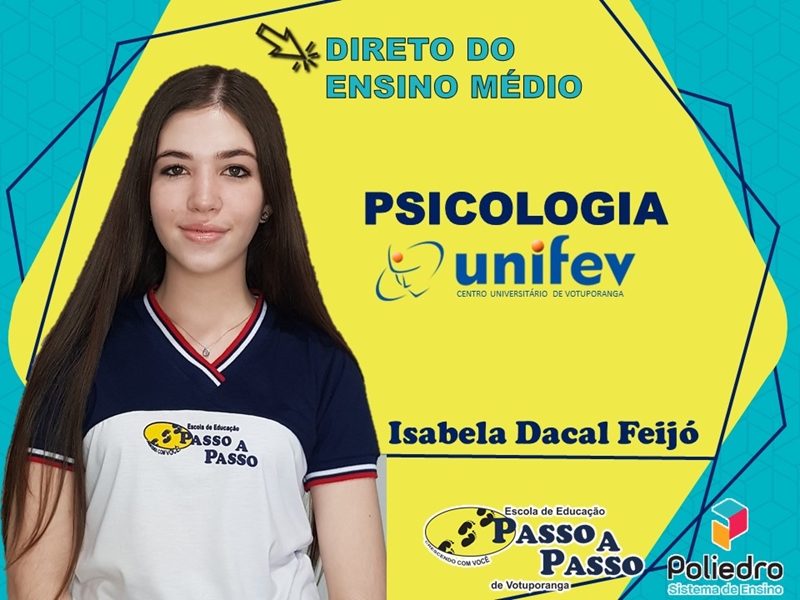 Parabéns Isabela Dacal Feijó