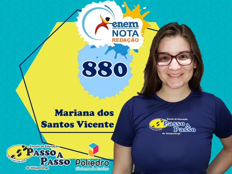 Parabéns Mariana dos Santos Vicente
