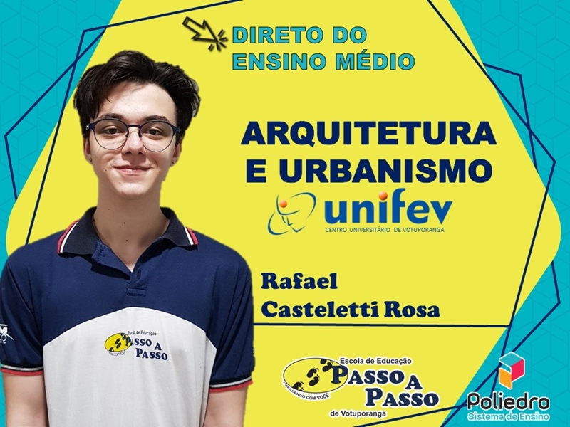 Parabéns Rafael Casteletti Rosa