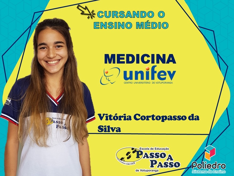 Parabéns Vitória Cortopasso da Silva