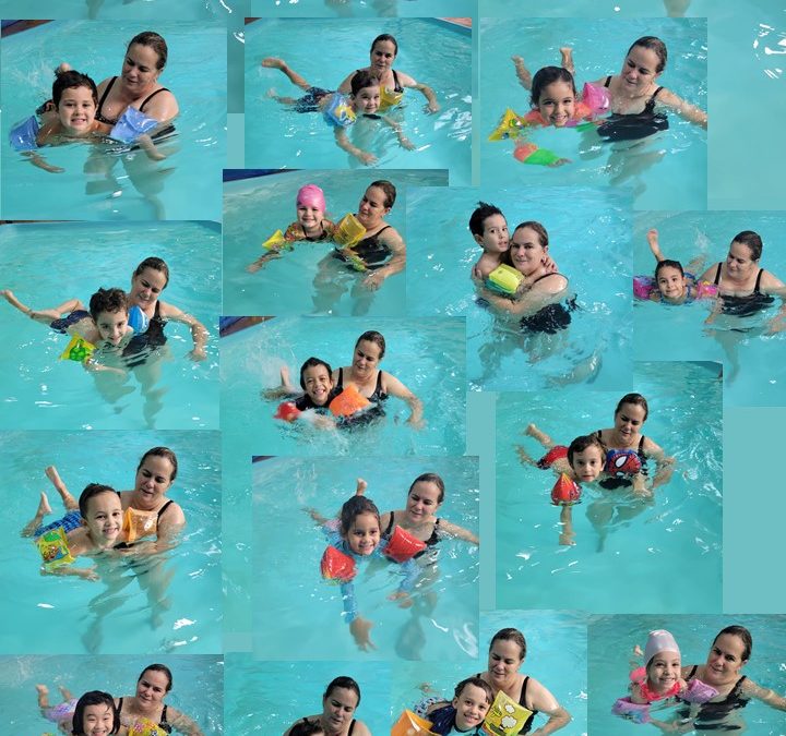 Recreação na piscina-jardim I tia Maria