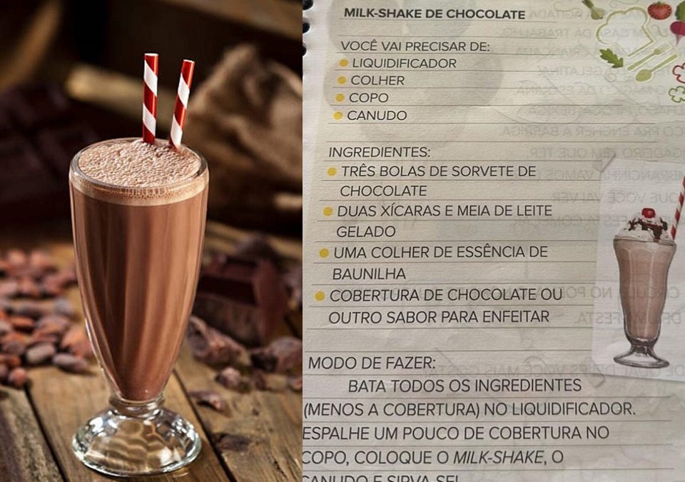 Alunos dos 1º anos fazem seus próprios milk-shakes